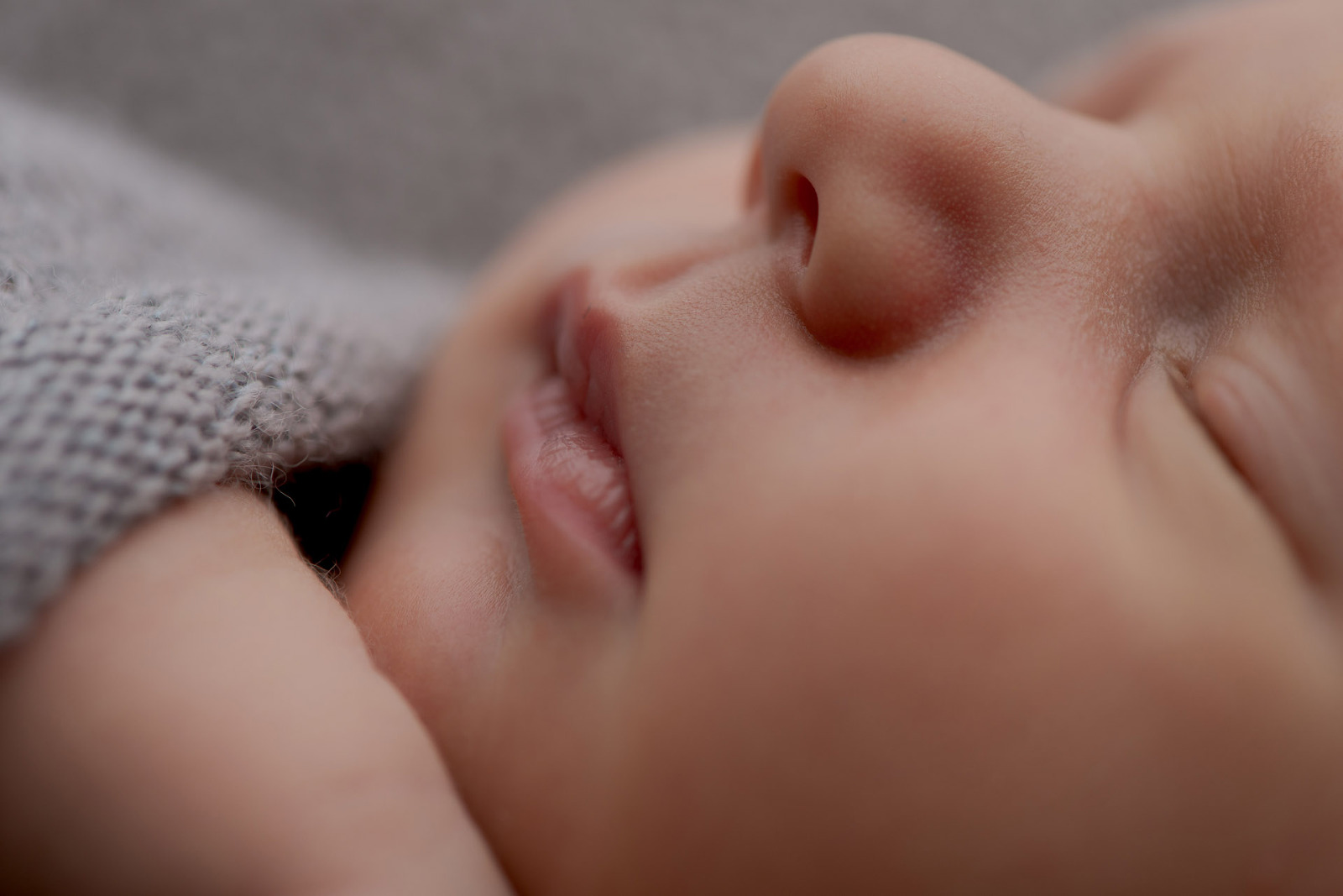 Detailaufnahme Profil eines Babys